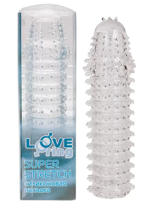Насадка закрытая Super Strech Sleeve с усиками – прозрачная
