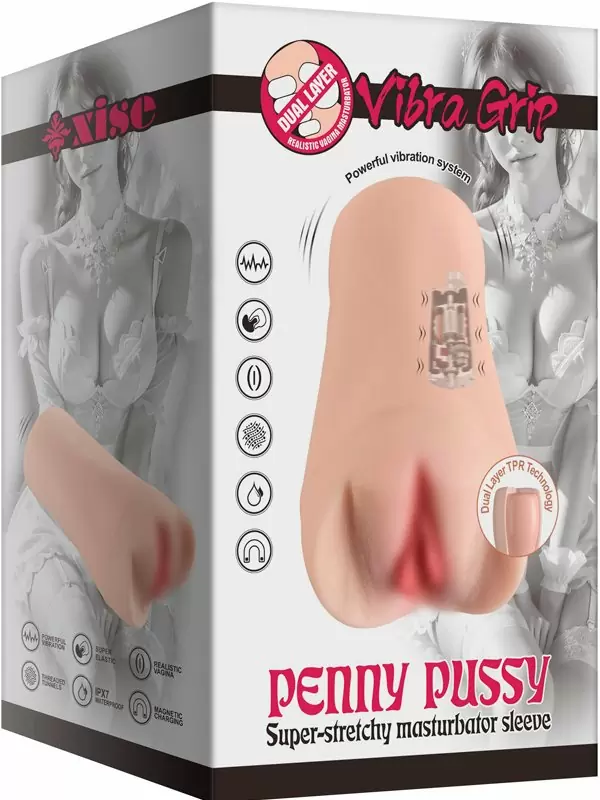 Реалистичный мастурбатор XISE Gellen Pussy, 18,7 см, 7 режимов, вагина, телесный 