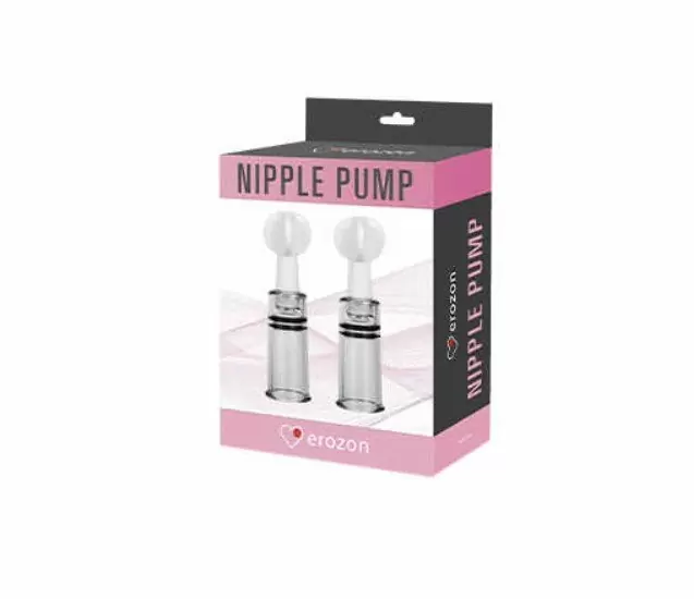 Компактная вакуумная помпа для сосков Nipple Sucker Erozon, диаметр 0,8 см, АБС-пластик, прозрачный