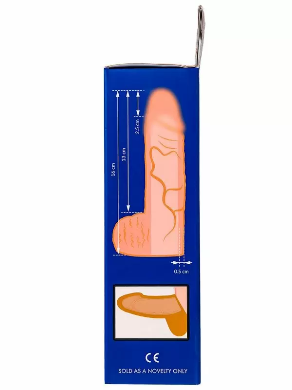 Реалистичная насадка-удлинитель TOYFA XLover, с мошонкой, 16 см, TPE, телесный