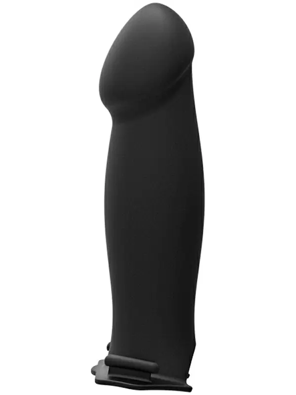 Универсальный полый страпон Doc Johnson Body Extensions - BE Bold, 20,3 см, с удобным креплением, силикон, черный