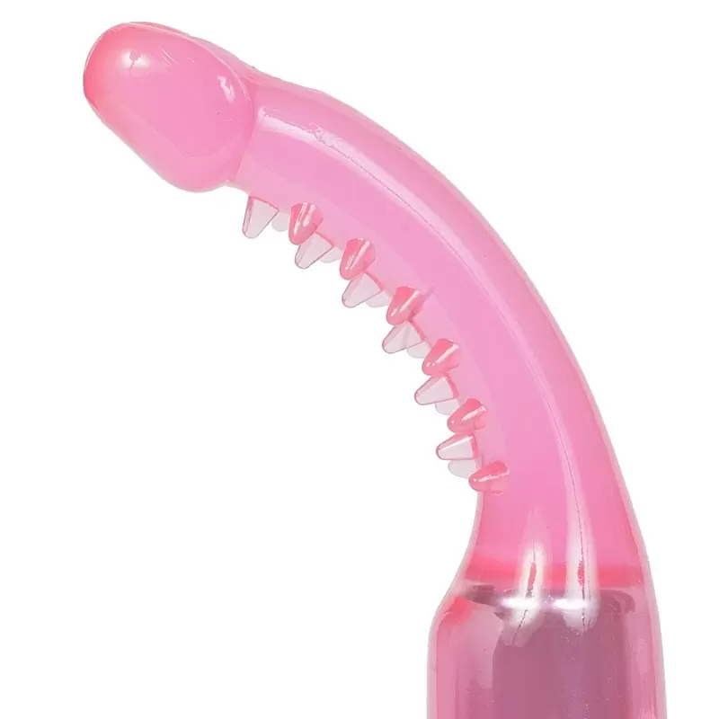 Вибромассажер G-точки Curved Nubby Vibe с усиками – розовый