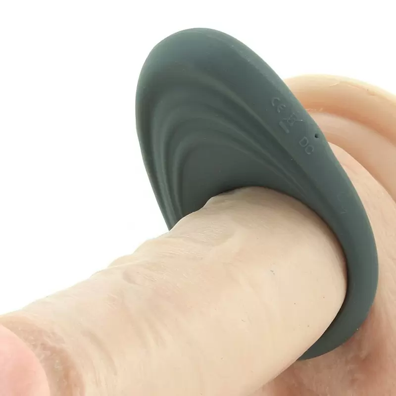 Эрекционное кольцо Embrace Pleasure Ring перезаряжаемое – серое