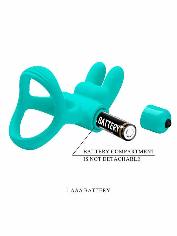 Эрекционное виброкольцо Baile Passionate Dante, 8,7 см, 10 режимов, силикон, бирюзовое