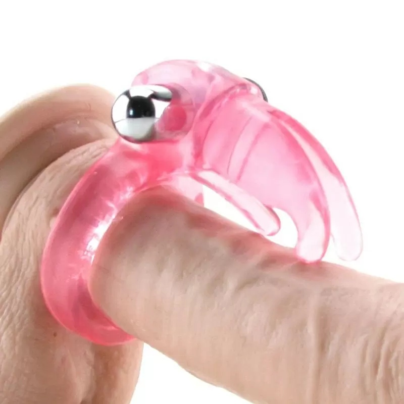 Вибро-кольцо Triple Clit Flicker со стимулятором клитора – розовый