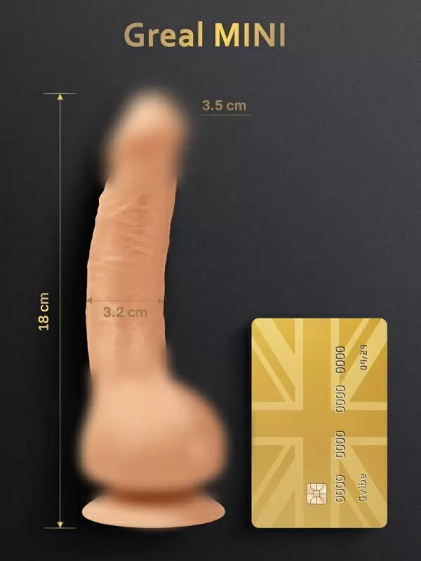 Реалистичный вибратор Gvibe Greal Mini, 18х3,2 см.