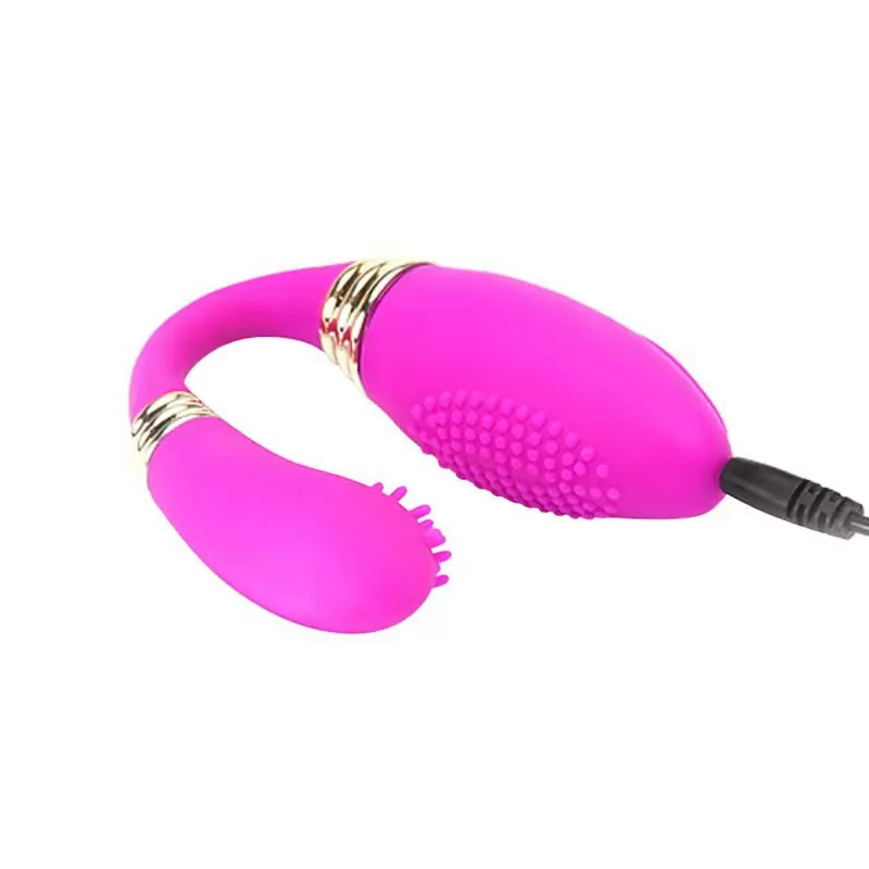 Вибратор для двоих Squirm с функцией переминания – пурпурный