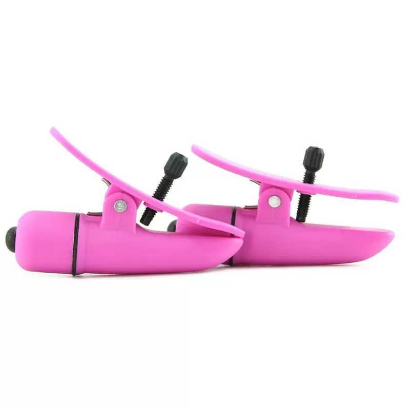 Зажимы на соски Nipple Play Nipplettes с вибрацией – розовый