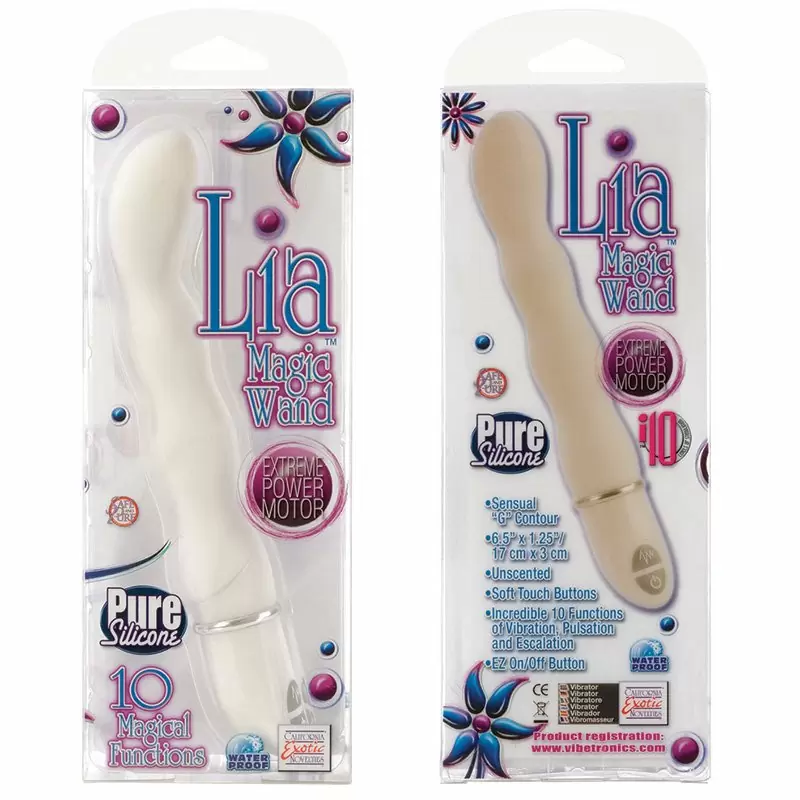 Водонепроницаемый вибромассажер Lia Magic Wand для точки G – белый