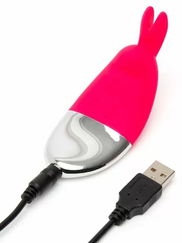 Яркий стимулятор клитора Happy Rabbit, 12 режимов, 10 см, розовый