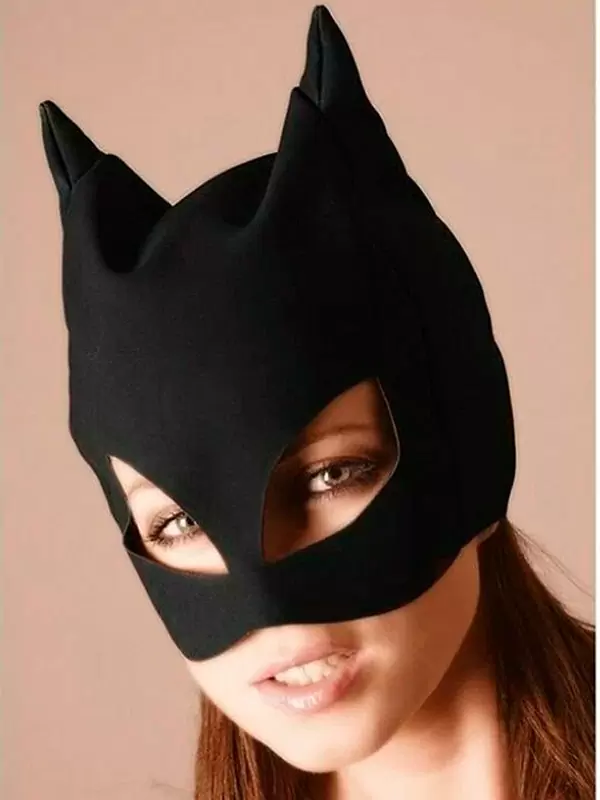 Элегантный полушлем-маска кошки Orion Katzenmaske, полиэстер, эластан, черный