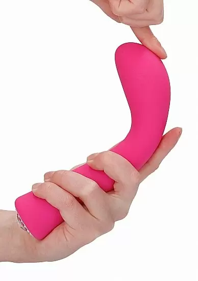 Гибкий вибратор Glimmer, 20,5 см, 10 режимов, силикон, розовый