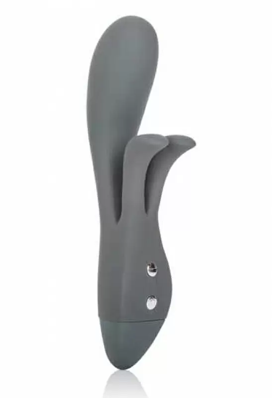 Вибромассажер Embrace Sweetheart Wand со стимуляцией клитора (Серый)