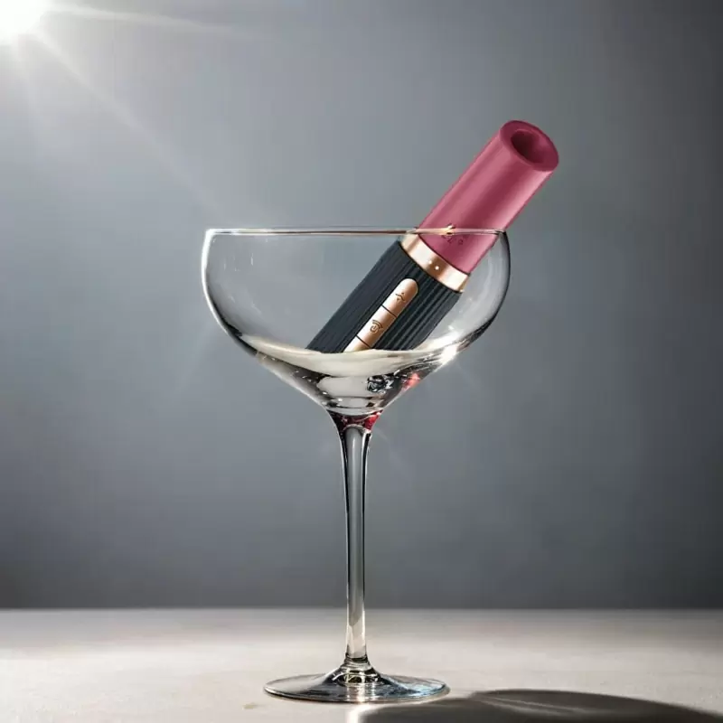 Воздушно-волновой стимулятор клитора Satisfyer Deep Kiss black, в виде помады, 30 скоростей, силикон, черный