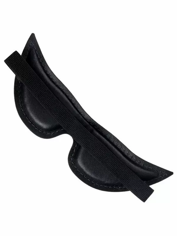 Маска на глаза Pecado BDSM, мягкая, закрытая, натуральная кожа, черная