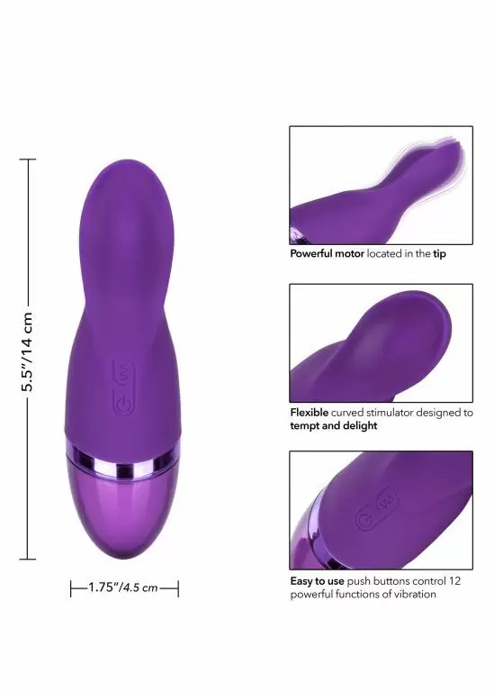 Вибратор Aura Teaser с мерцающим кончиком: 14 см, 12 режимов работы, АБС/силикон