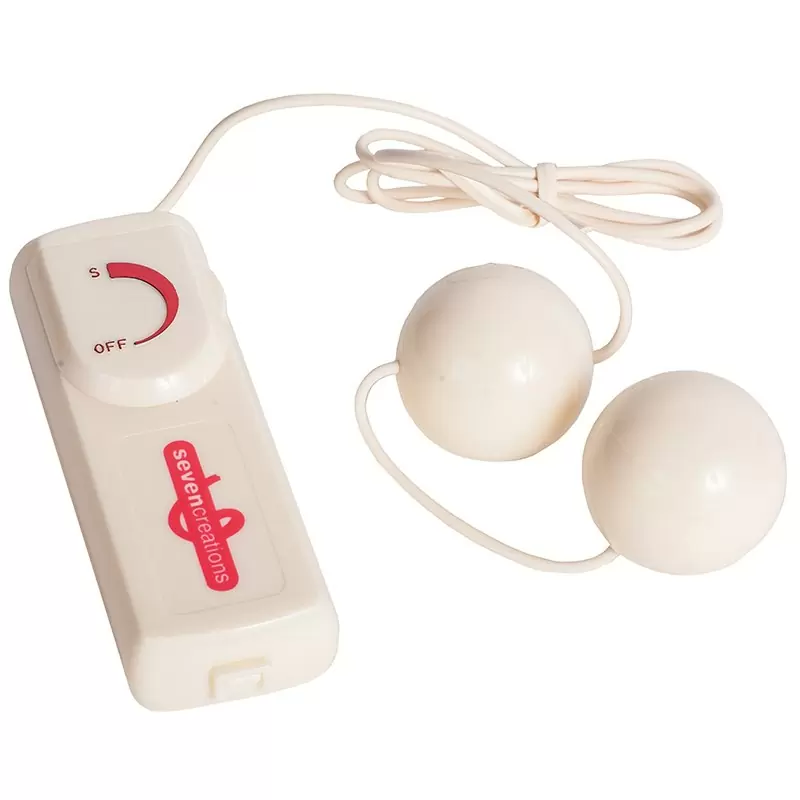 Шарики вагинальные Orgasm Vibrating Balls с вибрацией – белый