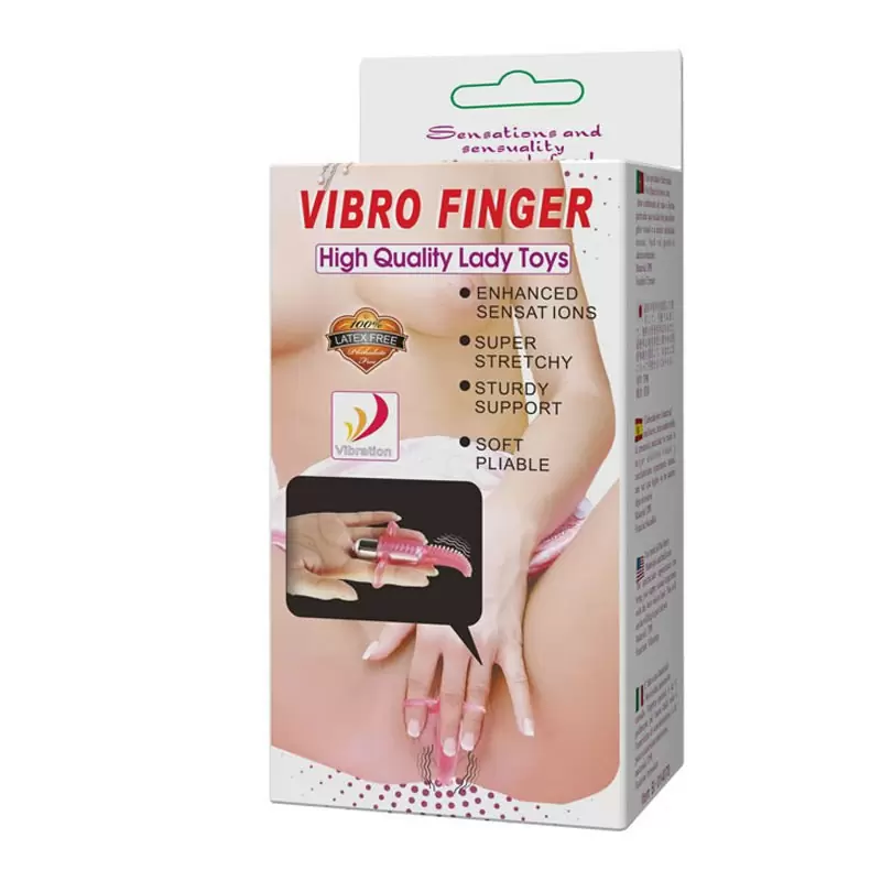Вибростимулятор клитора с креплением на пальцы Vibro Finger – розовый