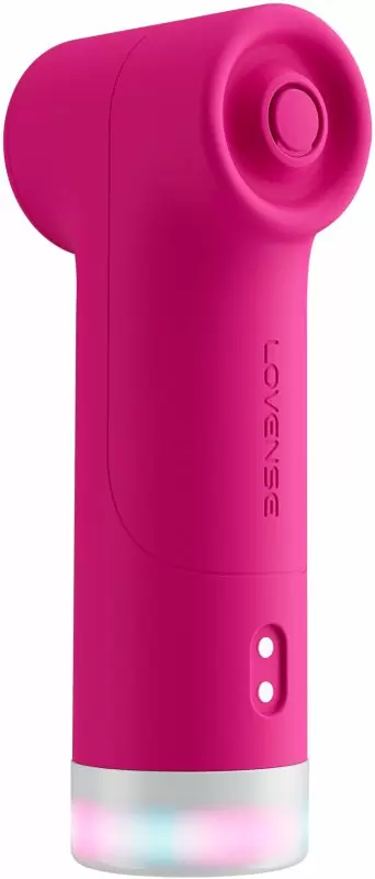 Двойной стимулятор клитора с воздушно-волновой стимуляцией Lovense Fizz, розовый, TwinAir, 5200 импульсов
