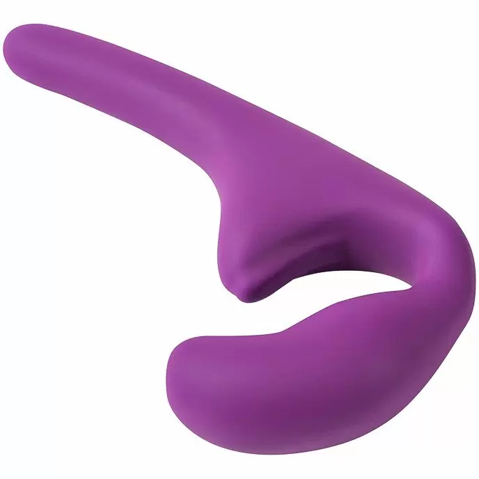 Фиолетовый безремневой анальный страпон «Natural Seduction» и Кляп с фиксацией на голове Bad Kitty «Knebel»  