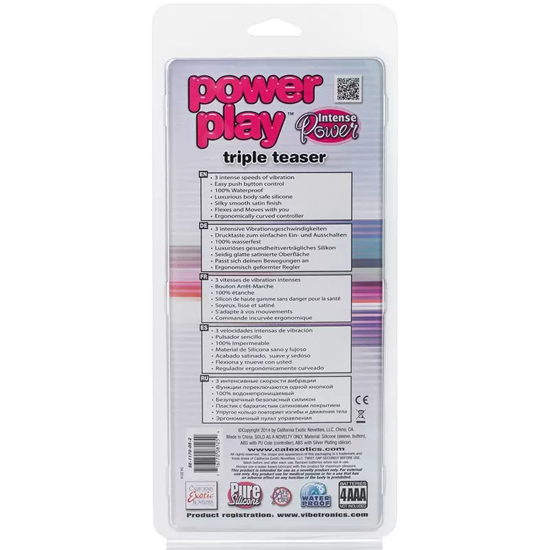 Вибромассажер Power Play Triple Teaser – розовый