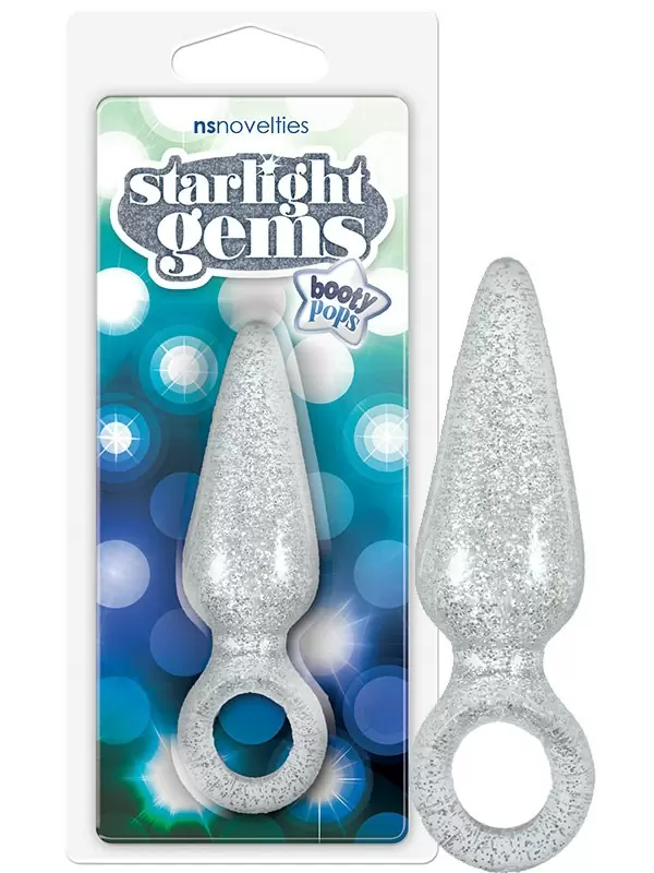 Анальная пробка Booty Pops малая – прозрачная