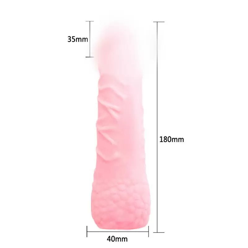 Насадка-удлинитель в виде фаллоса Big Man с закрытой головкой – телесный