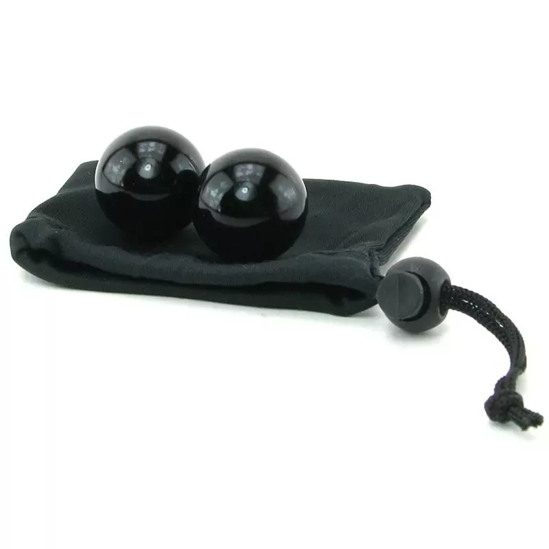 Вагинальные шарики Small Black Glass Ben-Wa Balls