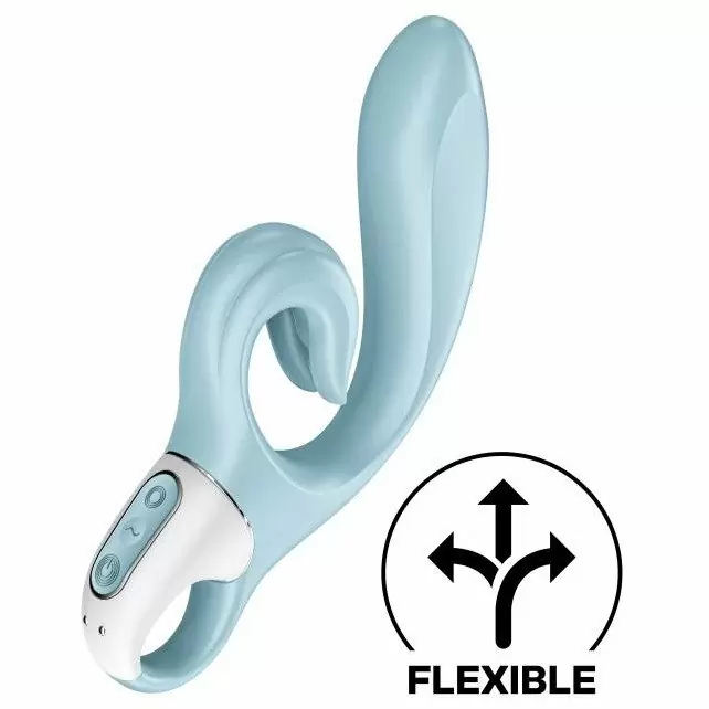 Изогнутый вибратор-кролик Satisfyer Love me, с двумя моторами, 12 режимов, голубой