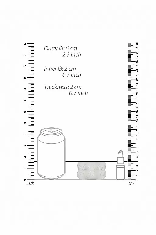 Нереалистичный мастурбатор N0. 92 - Reversible Masturbator and Bumper, диаметр 4 см, ТПЕ, прозрачный