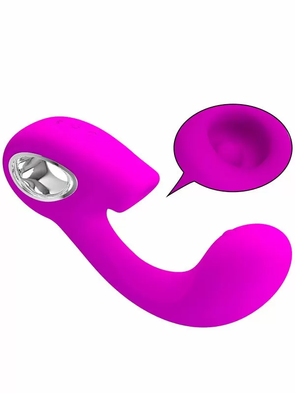 Инновационный вибратор-кролик Baile Sibel с бесконтактной стимуляцией клитора, 10 режимов, 15,5 см