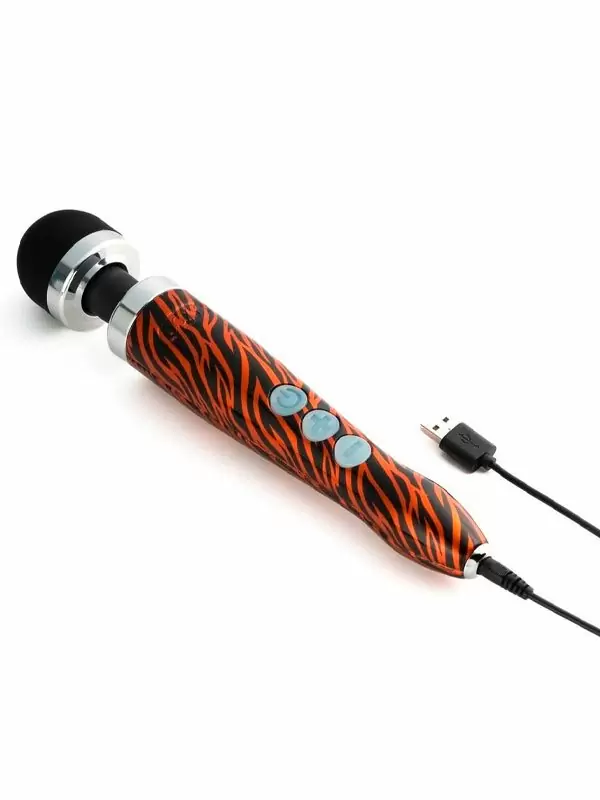 Мощный вибратор Doxy Die Cast 3R, 28 см, силикон, принт 