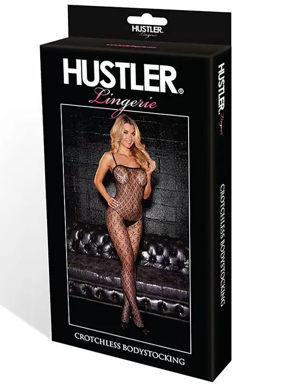 Изысканный кэтсьюит Hustler на тонких бретелях – черный