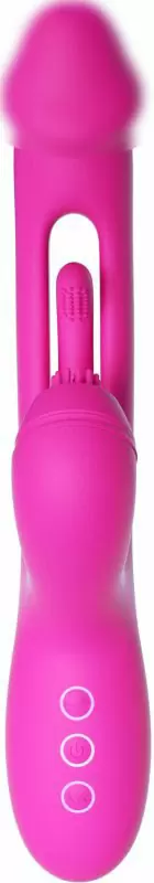 Инновационный вибратор-кролик Amovibe G pro Ultra, 26,5 см, 7 режимов, силикон, розовый 