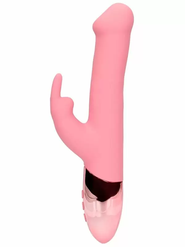 Вибратор-кролик Shots Toys Rotating Beads Rabbit Vibrator , 10 скоростей, с вращающимися бусинами, розовый