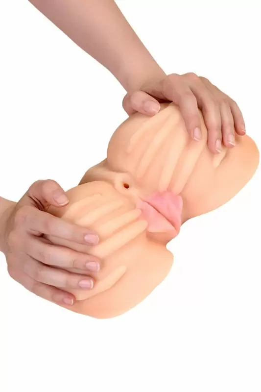 Мастурбатор реалистичный с вибрацией, вагина и анус TOYFA Juicy Pussy Nicole – телесный