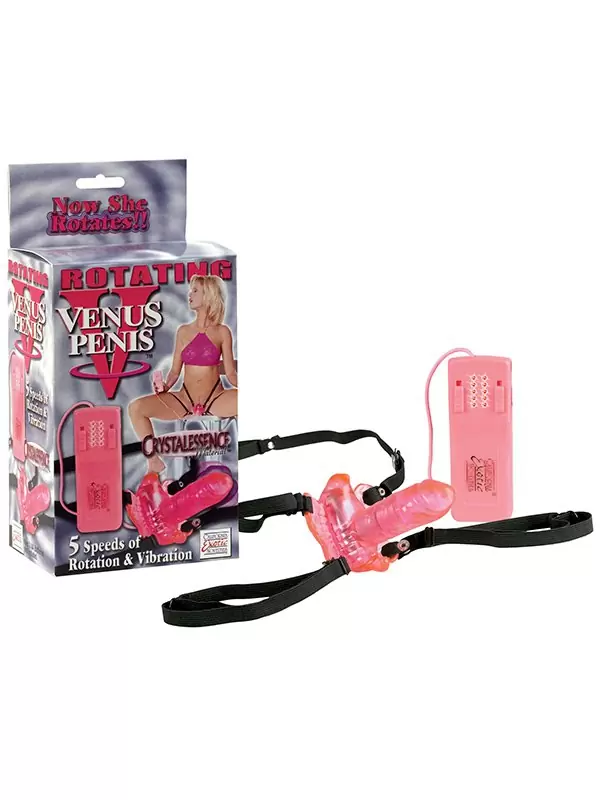 Стимулятор клитора с вращающимся фаллоимитатором Rotating Venus Penis