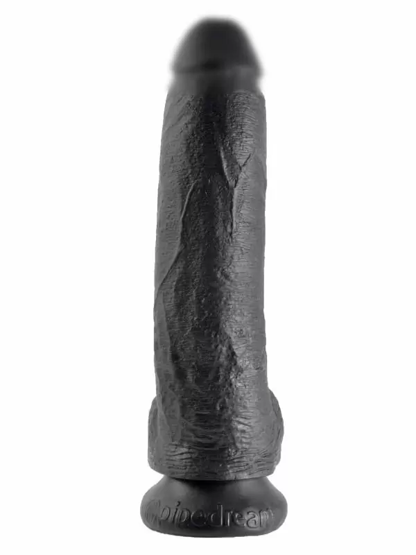 Реалистичный фаллоимитатор Pipedream King Cock 9 Cock with Balls, с мошонкой, 23 см, диаметр 5,1 см, черный