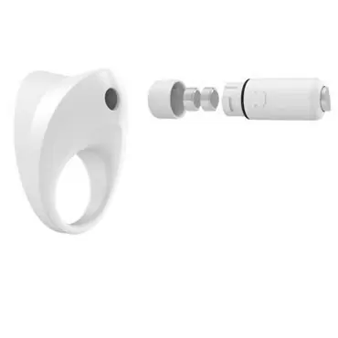 Эрекционное кольцо Ovo  B10 с вибрацией – белый
