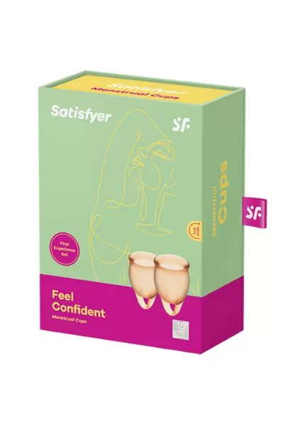 Набор менструальных чаш Satisfyer Feel confident Menstrual Cup (orange)