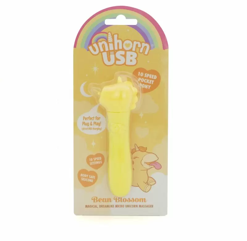 Вибропуля Unihorn USB - Bean Blossom, желтый