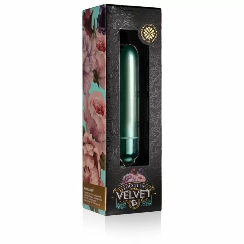 Голубая вибропуля Rock Off. 9 см, ABS-пластик