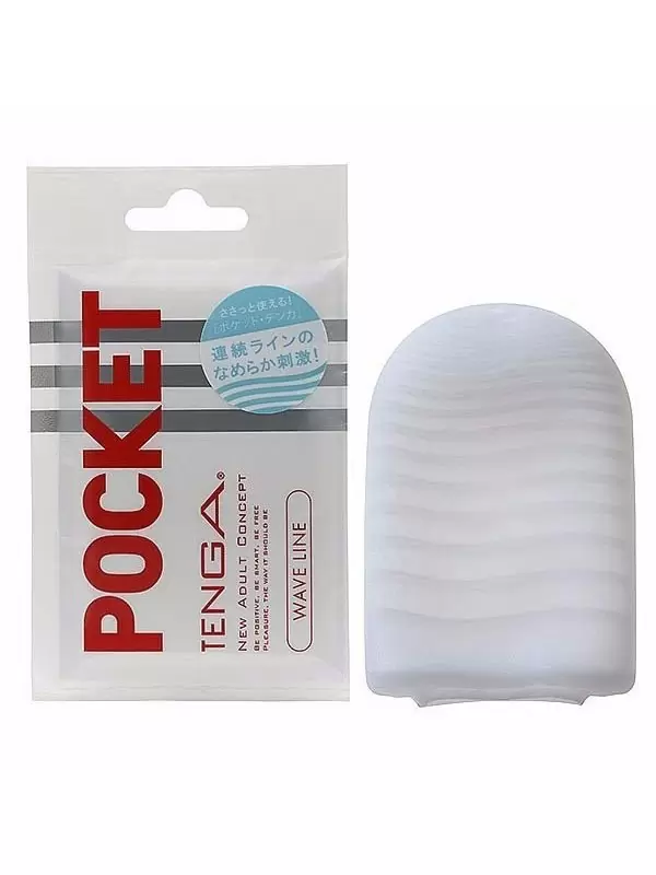 Карманный мастурбатор Tenga Wave Line – белый