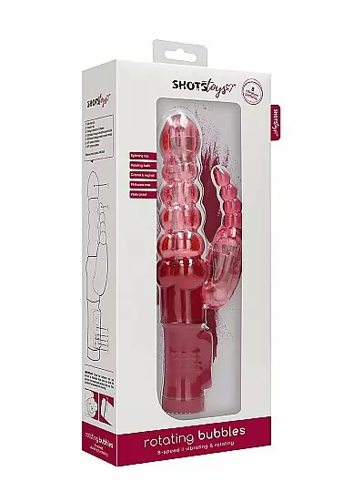 Вибратор кролик Rotating Bubbles - Red