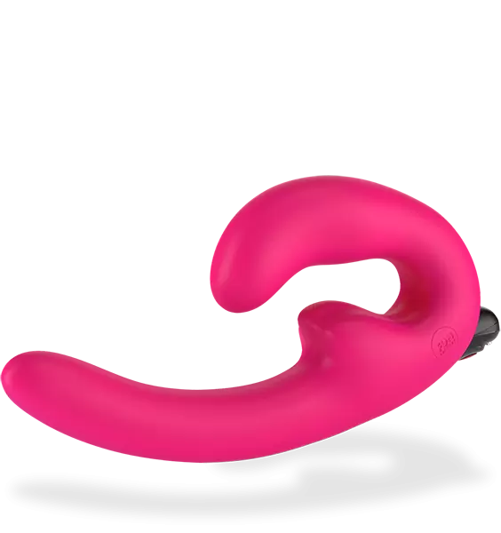 Анатомический страпон Fun Factory Sharevibe, безремневой, со съемной вибропулей, 22 см, розовый