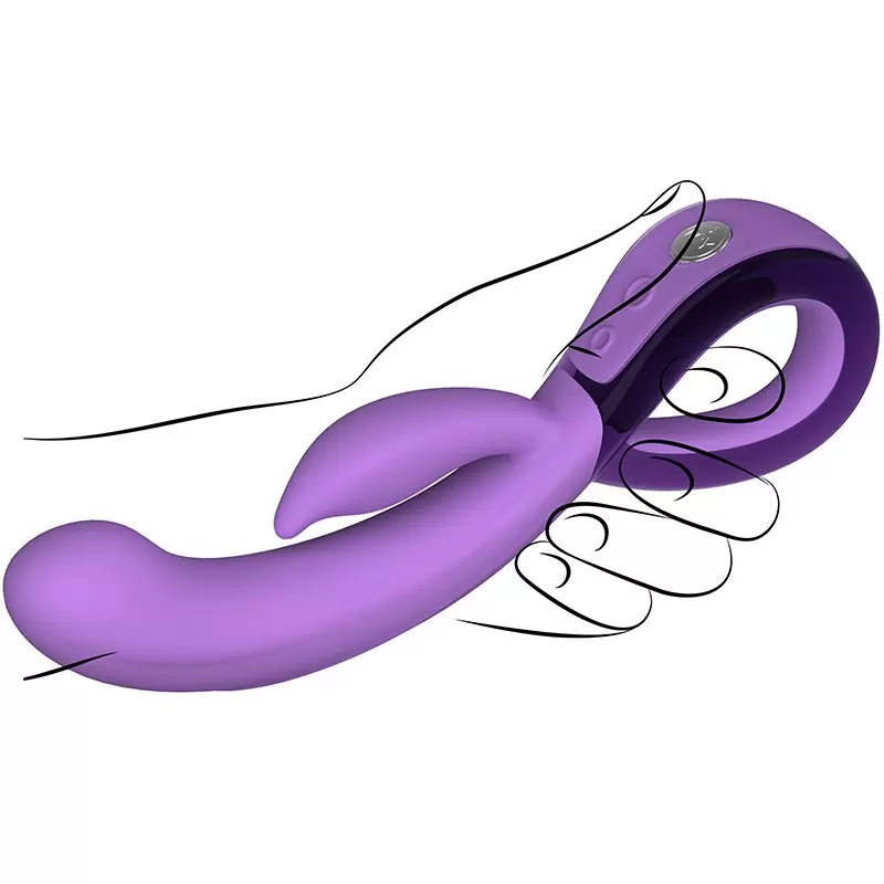 Вибромассажер Leia со стимулятором клитора – фиолетовый