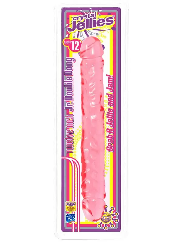 Двухсторонний фаллоимитатор Crystal Jellies 12
