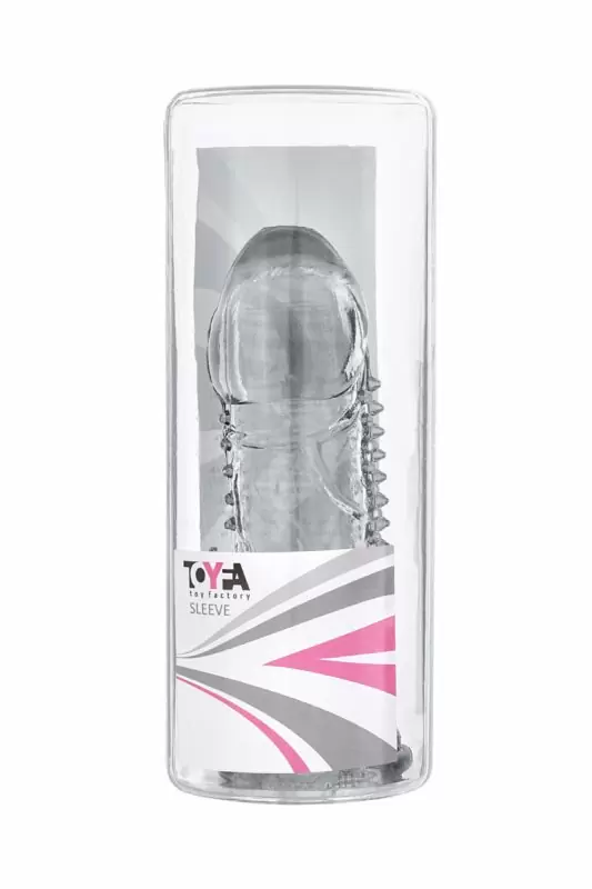 Насадка на пенис TOYFA с клиторальным стимулятором - прозрачный