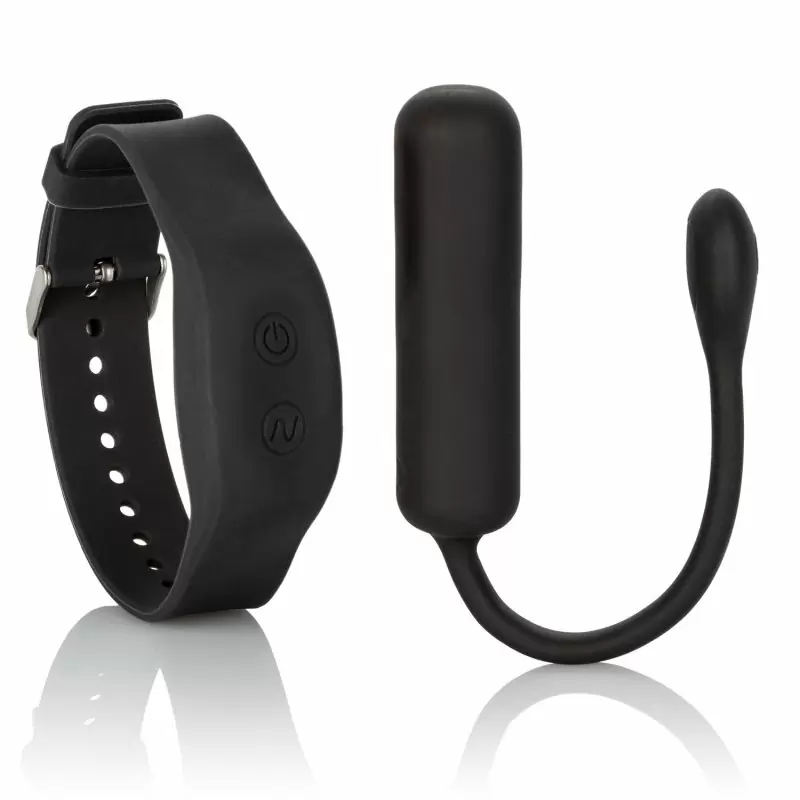 Вибропуля Wristband Remote Petite Bullet с пультом-браслетом - черный