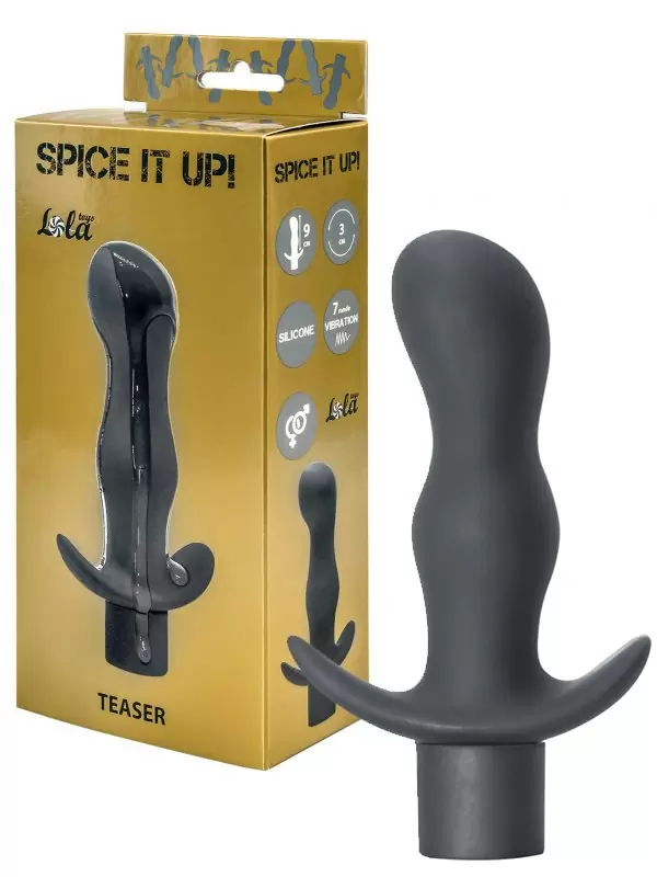 Анальная пробка с вибрацией Spice It Up Teaser – серый